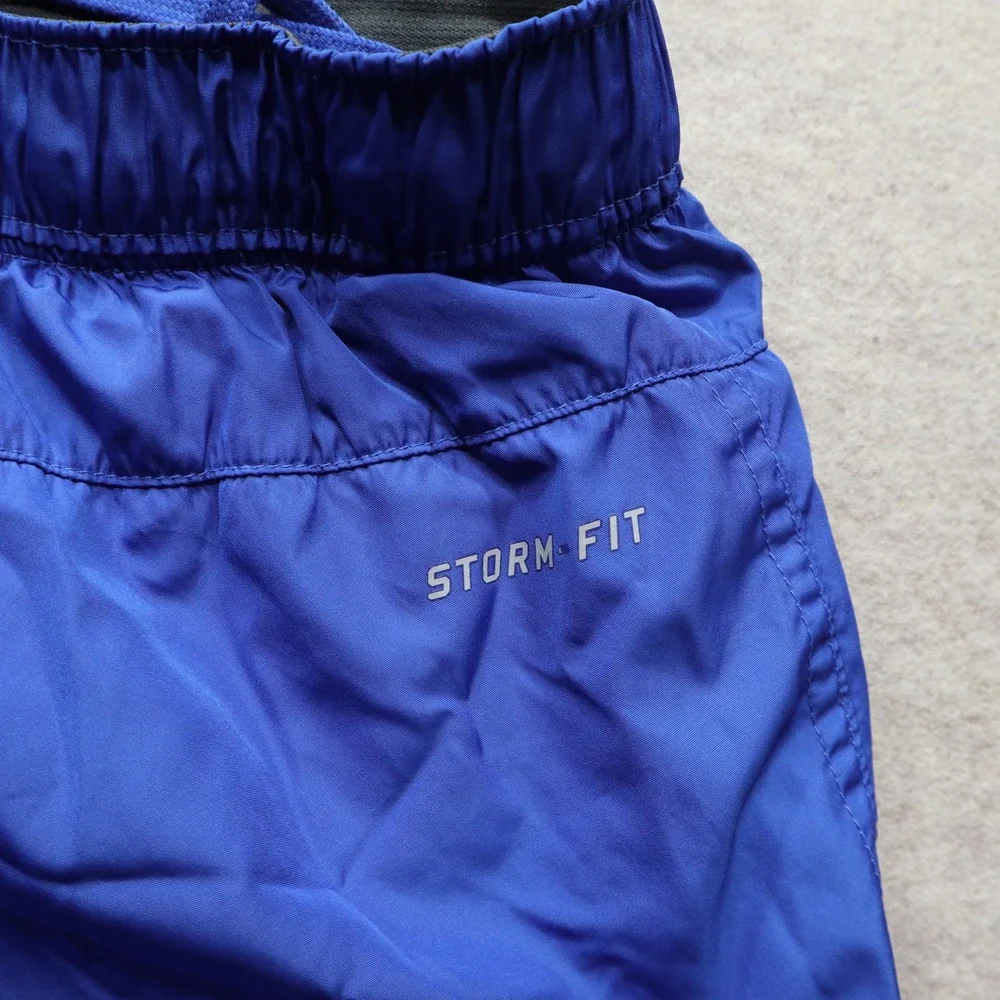 Nike Storm-Fit Track Pants Medium Blue Y2K Mesh Lined Zipper Cuffs